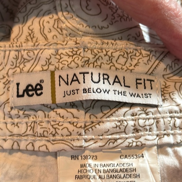 Lee Natural Fit Paisley Cream Just Below The Waist Skort 8M - Picture 8 of 9